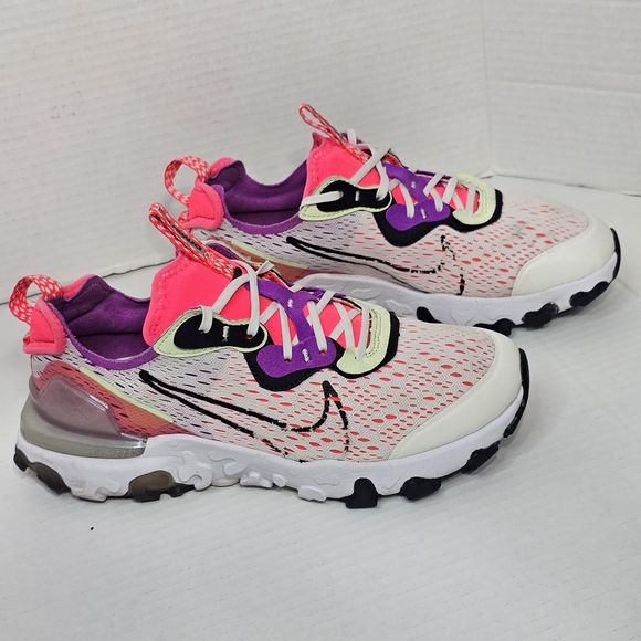 Nike React Vision- Nike Pink and Purple Sneakers - Picture 5 of 10